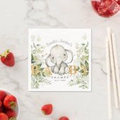 Baby shower Elephant Greenery Servet (Insitu)