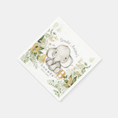 Baby shower Elephant Greenery Servet (Hoek)
