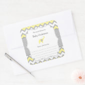 Baby shower Eléphant jaune autocollant de la plaqu (Enveloppe)