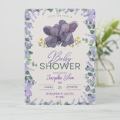 Baby shower Eléphant mignon Invitation Neutre (Debout devant)