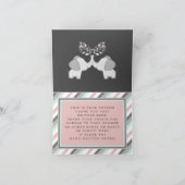 Baby shower éléphant mignon rose et Merci gris (Intérieur)