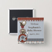 baby shower Elephant Monkey & Lion Button (Voorkant /achterkant)