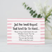 Baby shower En Bande Rose Tiré Apporter Une Carte  (Debout devant)