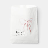 Baby shower en Bow rose pâle Favoriser les sacs (Devant)