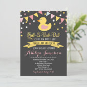Baby shower en caoutchouc Ducky INvitation (Debout devant)