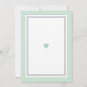 Baby shower en ligne Invitation vert et gris (Dos)