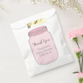 Baby shower en pot Mason rose Favoriser les sacs (Scellé)