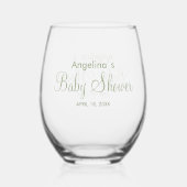 Baby shower en verre de vin sans vapeur (Recto)