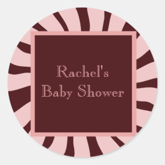 Baby shower envelopzegel ronde sticker