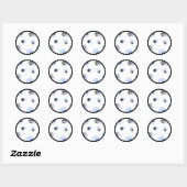 Baby shower envelopzegel ronde sticker (Vel)