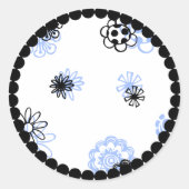 Baby shower envelopzegel ronde sticker (Voorkant)