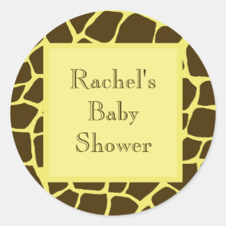 Baby shower envelopzegel ronde sticker
