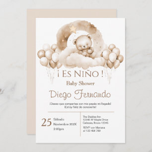 Baby shower espagnol invitation Boy