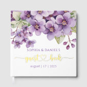 Baby shower été violet violet fleurs (Recto)