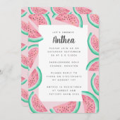 BABY SHOWER ETÉ WATERMELON INVITATION (Devant / Derrière)