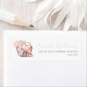 Baby shower Étiquette de adresse panier bébé (En situation)