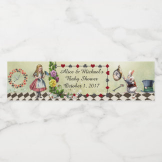 Baby shower Étiquette de bouteille d'eau, Alice Wo