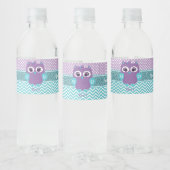 Baby shower étiquette de bouteille d'eau de hibou  (Bouteilles)