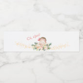 Baby shower Étiquette d'eau pour fille avec jeune  (Étiquettes simples)