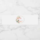 Baby shower Étiquette d'eau pour fille avec planch (Étiquettes simples)