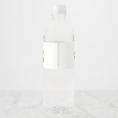 Baby shower Étiquettes de bouteille d'eau | Verdur (Dos)