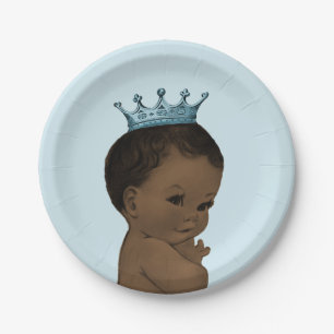 Baby shower Etnische Prins Blauw Papieren Bordje