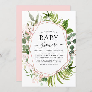 Baby shower Eucalyptus Botanisch Geometrisch Kaart