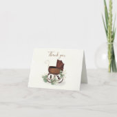 Baby shower Eucalyptus Carriage Hartelijk dank Bedankkaart (Voorkant)
