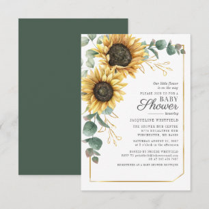 Baby shower Eucalyptus Geometric Kaart
