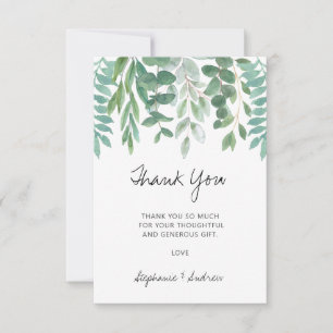 Baby shower Eucalyptus Greenery Hartelijk dank Bedankkaart