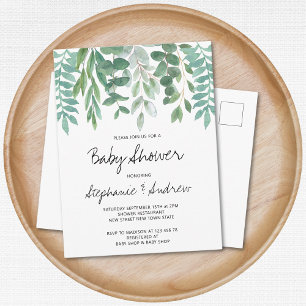 Baby shower Eucalyptus Greenery Uitnodiging Briefkaart