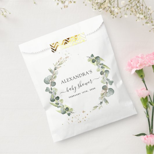 Baby Shower Eucalyptus Groenery Boho Rustiek Bedankzakje (Gezegeld)