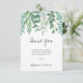 Baby shower Eucalyptus Merci vert (Debout devant)