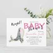 BABY SHOWER FAIRE-PART FILLE (Debout devant)