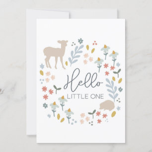 Baby shower Faire-part Hello Little One Card