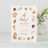 Baby Shower Fall Aesthetic Invitation (Debout devant)