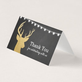 Baby Shower | Faux Gold Folie Antler | schoolbord Kaart