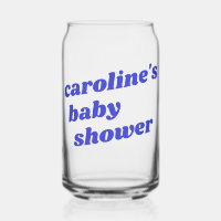 Baby Shower Favor Personnalisé Moderne Bleu Rétro 