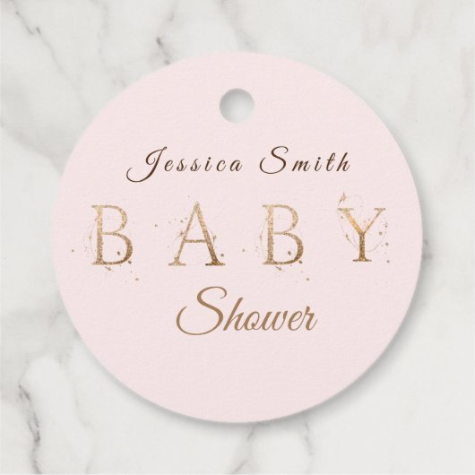 Baby shower Favor Tags Bedankjes Labels (Achterkant)