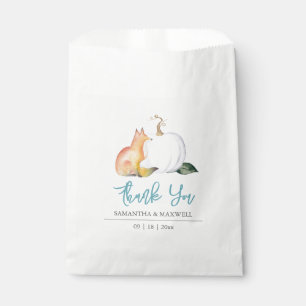 Baby shower Favor Tassen Herfst Pompoen Fox Bedankzakje