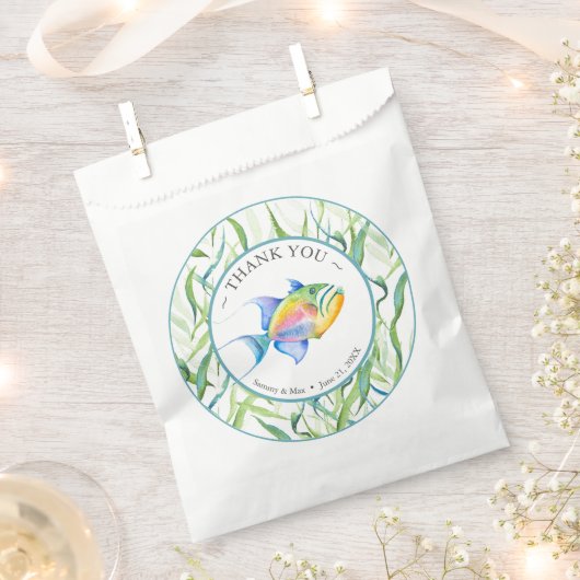 Baby shower Favor Tassen Tropische Vis Bedankzakje (Geknipt)