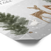 Baby shower Favorieten teken Winter Boho Woodland Poster (Hoek)
