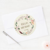 baby shower favorise autocollants boho plumes flor (Enveloppe)