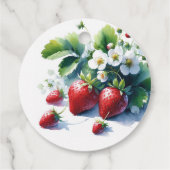 Baby shower Favoriser les étiquettes Fraises (Dos)