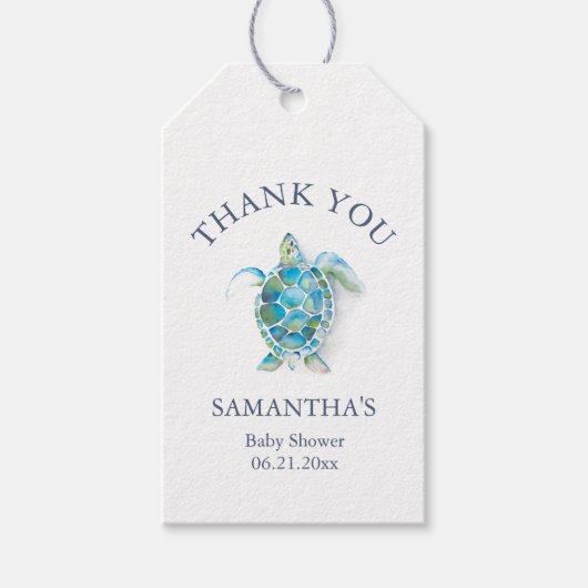 Baby shower Favoriser les étiquettes sous la mer (Devant)