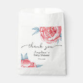 Baby shower Favoriser Sacs Aquarelle Peonies (Devant)