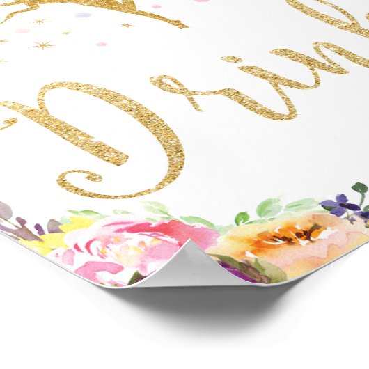 Baby shower Fée Boissons Décoration Signale Bébé F (Coin)