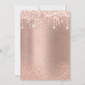 Baby shower Feet Glitter Roos GlitterDrip Boy Girl Kaart (Achterkant)