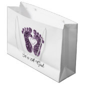 Baby shower Feet Het is een Jongerenmeisje Viole H Groot Cadeauzakje (Voorkant Gekanteld)