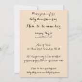 Baby shower  feiënwerij kaart (Achterkant)